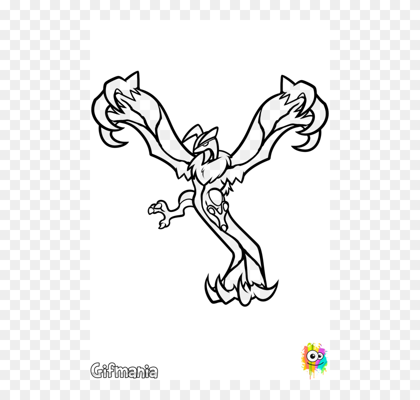 Yveltal - Coloring Pokemon Yveltal, HD Png Download - 480x720 ...