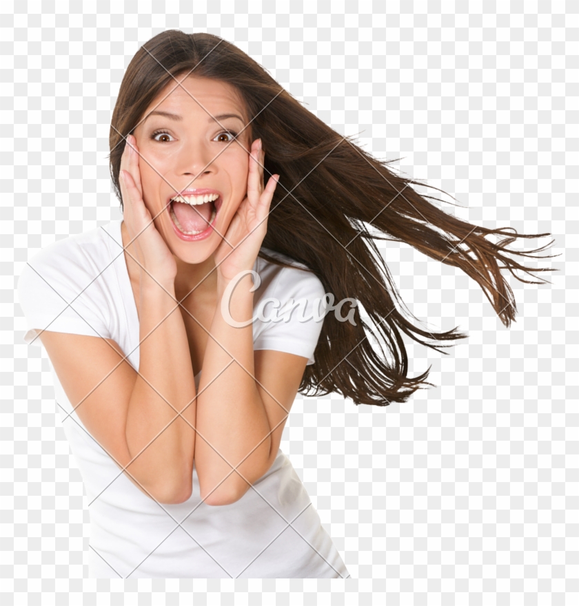 Happy Surprised Person Png Girl Screaming Happy Transparent Png 792x800 Pinpng