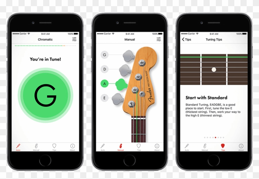 Fender Tune App For Ios Chromatic Tuner Tuner App Screen, HD Png