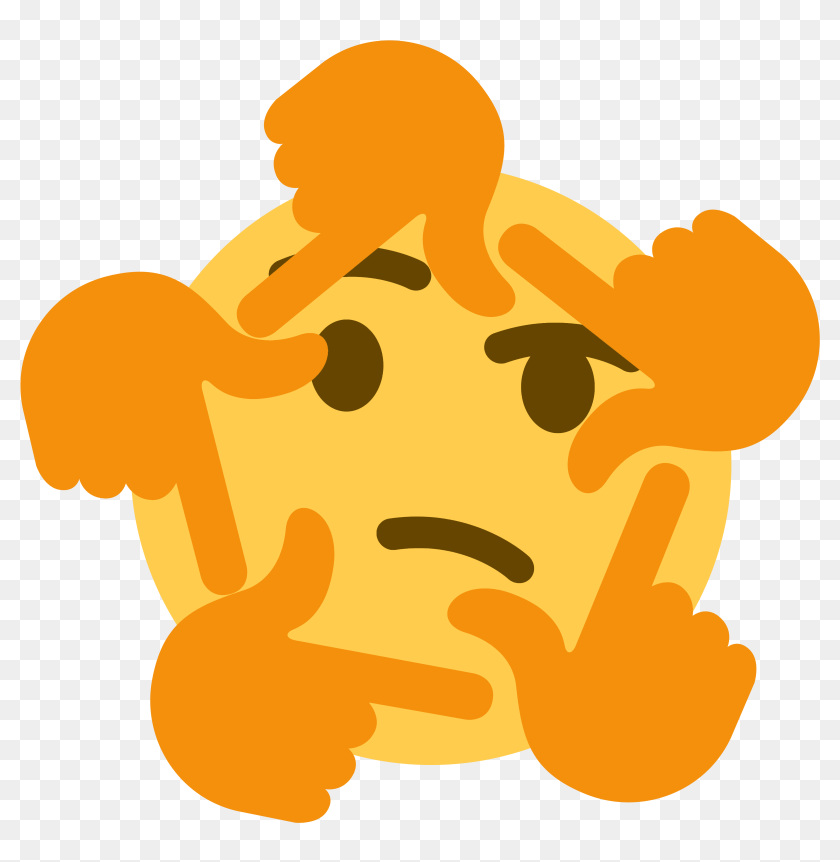 Memes Thinking Sticker - Meme Thinking Face Png, Transparent Png ,  Transparent Png Image - PNGitem