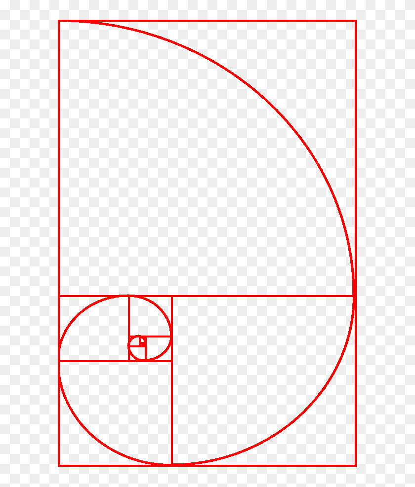 Golden Spiral V4 - Fibonacci Spiral, HD Png Download - 606x907 ...
