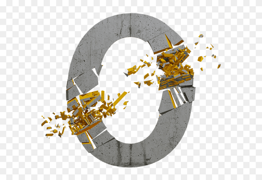 Concrete Explode Font Illustration, HD Png Download 595x595