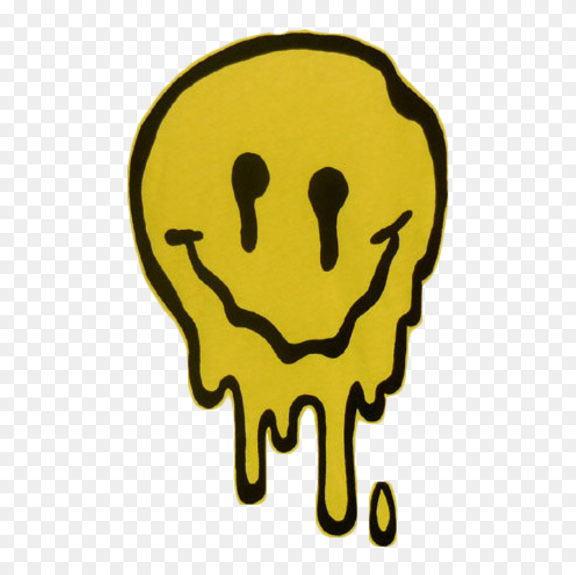 Smile Smiley Aesthetic Aesthetictext Sad Sadness Melting Smiley Face Hd Png Download 1024x1024 Pinpng