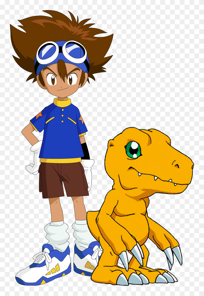 Tai & Agumon - Tai Digimon, HD Png Download.
