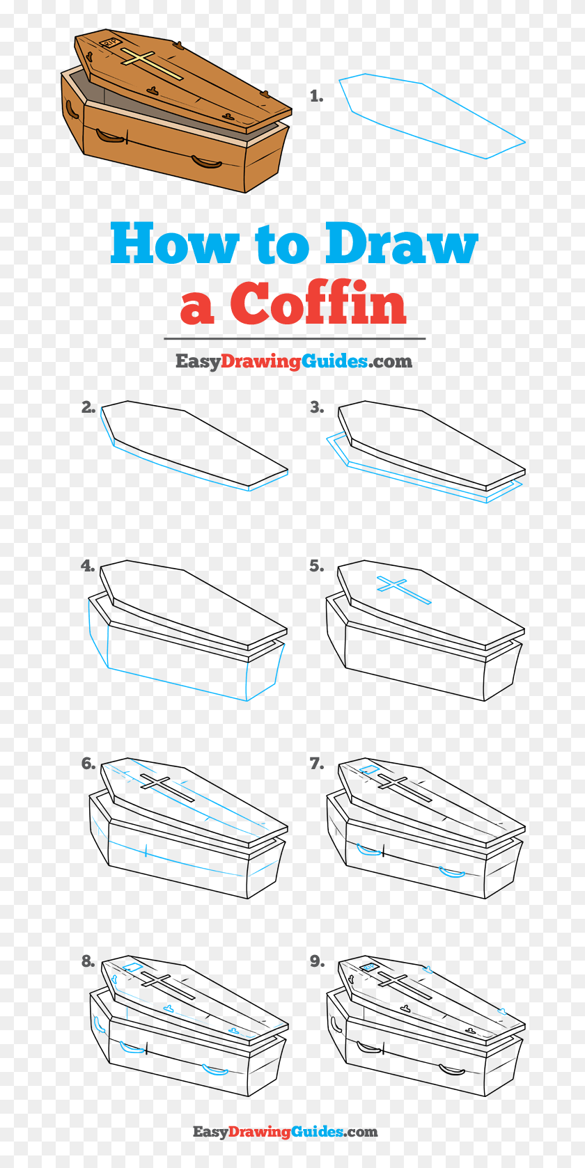 how to draw coffin