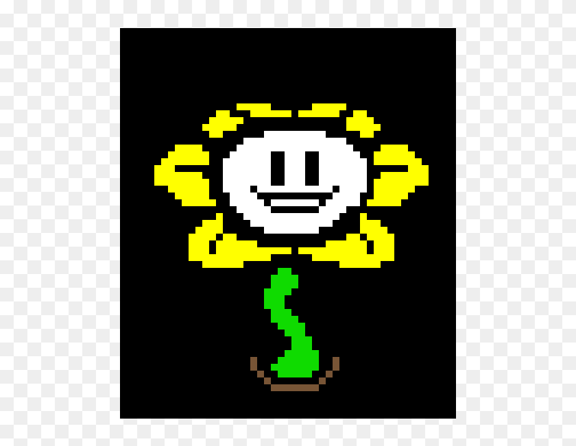 Flowey With A Gun - Pixel Art Undertale Flowey - 672x672 PNG Download -  PNGkit