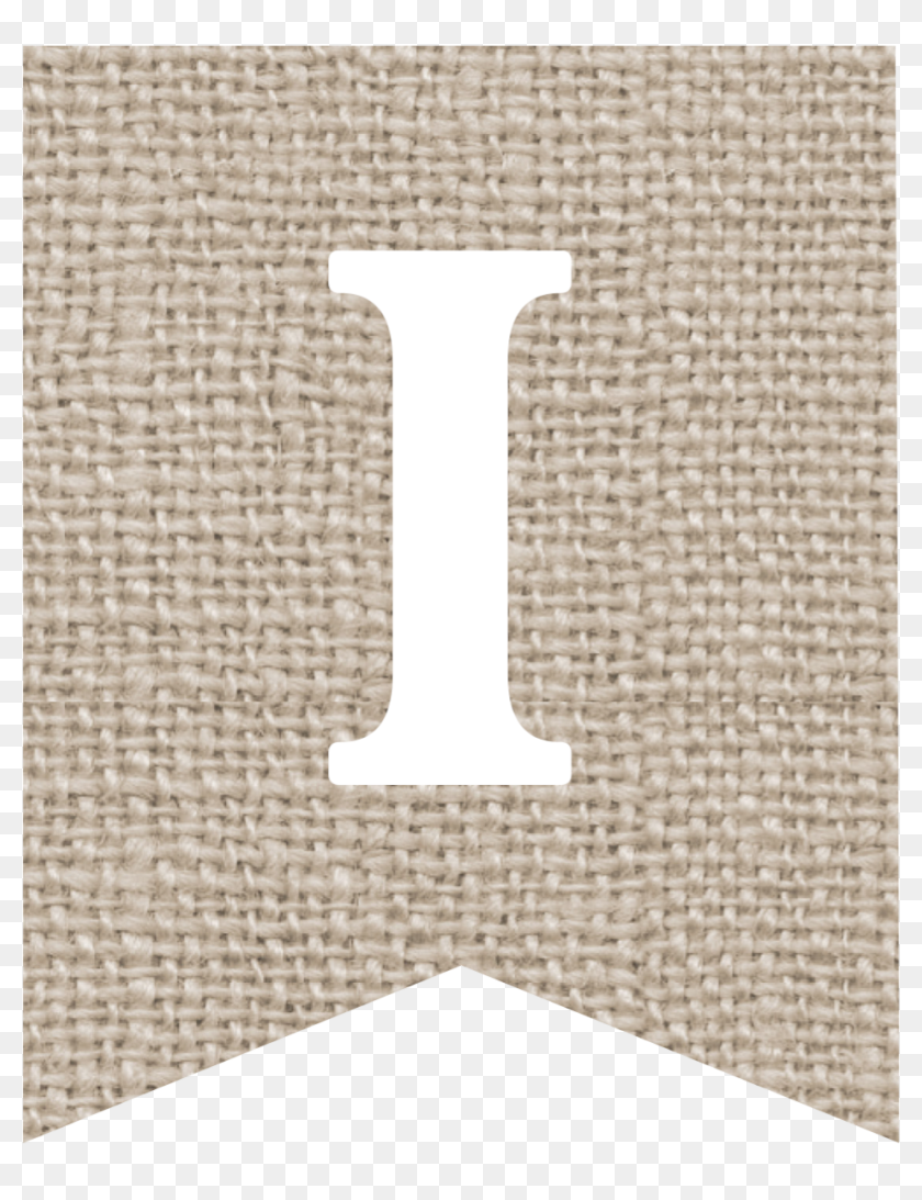 burlap banner printable alphabet i free printable burlap banner hd png download 1000x1250 6341786 pinpng