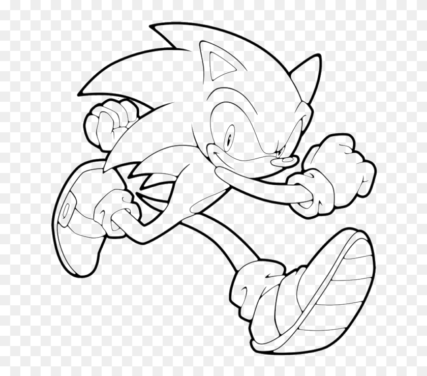 Free Coloring Pages Of Super Sonic Emeralds - Sonic Desenho Para Colorir,  HD Png Download, free png download