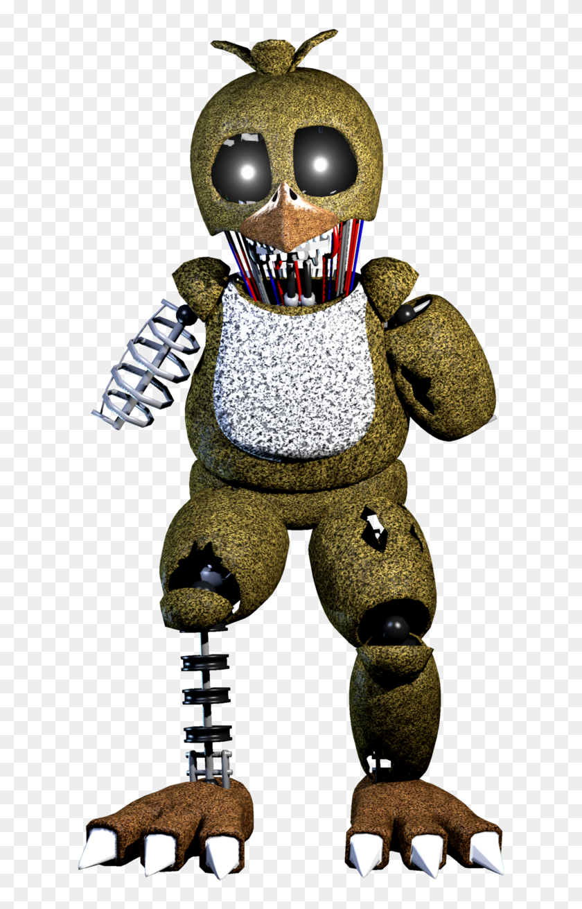 Withered Chica - Five Nights At Freddy's 1 Chica, HD Png