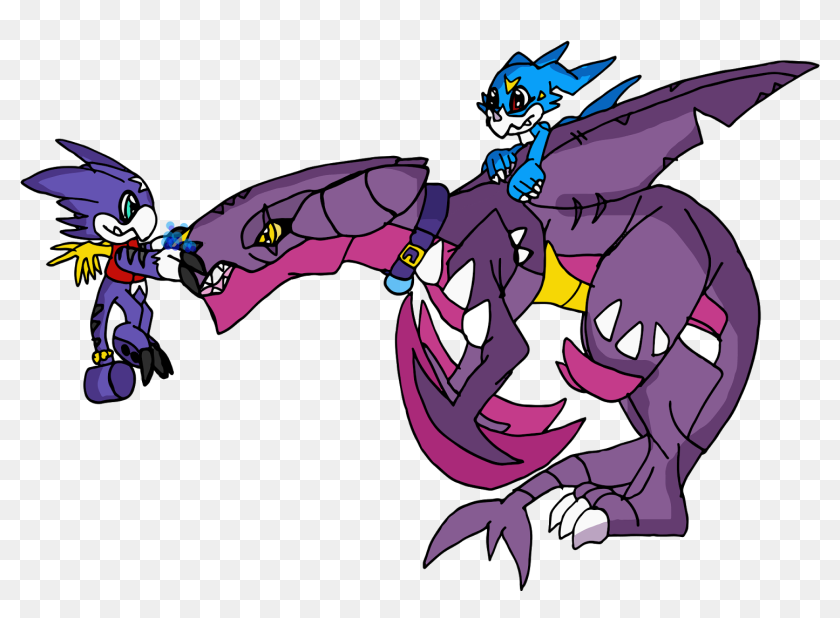 Il Mio Crossover Co Mega Garchomp Veemon E Gumdramon Cartoon Images, Photos, Reviews
