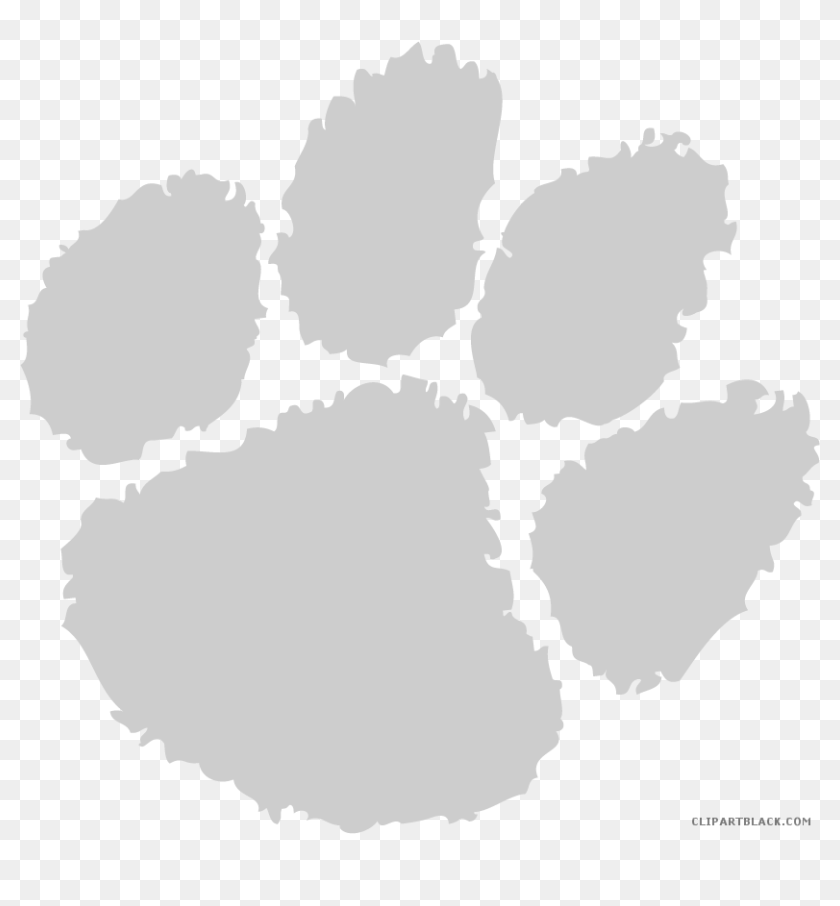 Wildcat Clipart Paw Print Blue Clemson Tiger Paw Hd Png