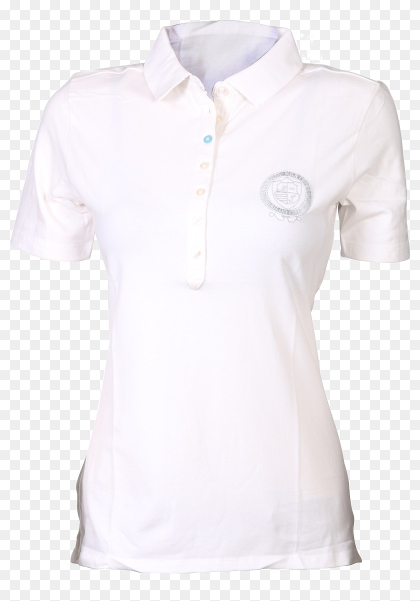 Ladies Short Sleeve Polo Shirt - White Ladies Polo Shirt Png ...