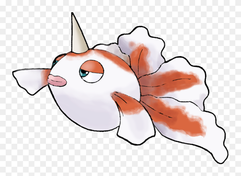 Coloriage Poissirene Pokemon A Imprimer Goldeen Transparent Hd Png Download 1017x786 Pinpng