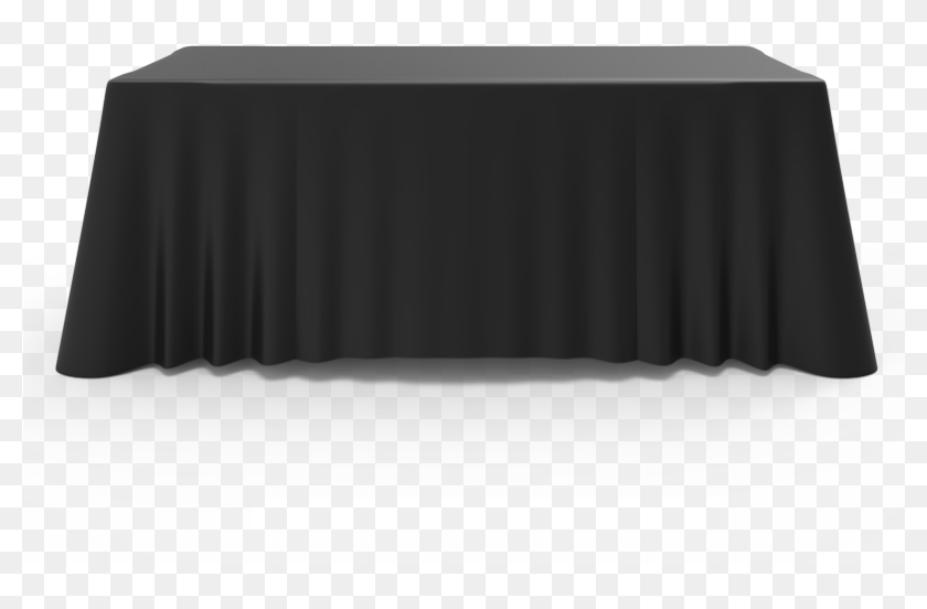 6ft Black Versatile Loose Table Throw With Round Corners Placemat, HD