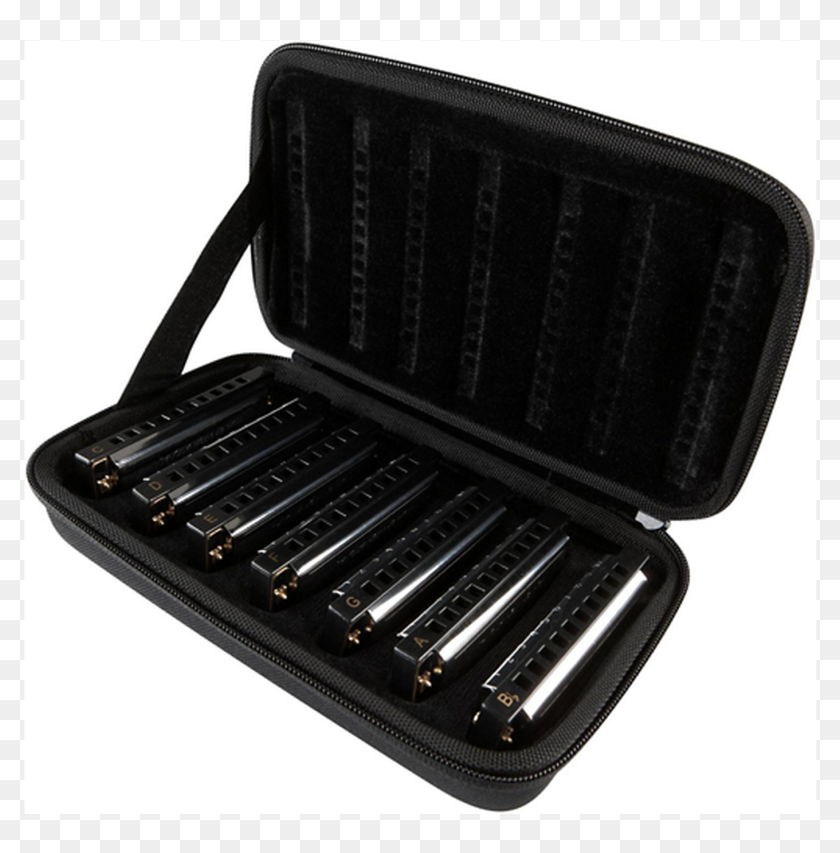Hohner 1501/7c Blues Band 7-piece Harmonica Set - Leather, HD Png ...