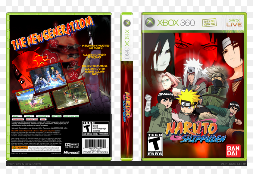 Naruto Shippuden Box Cover - All Xbox 360 Naruto Games, HD Png Download