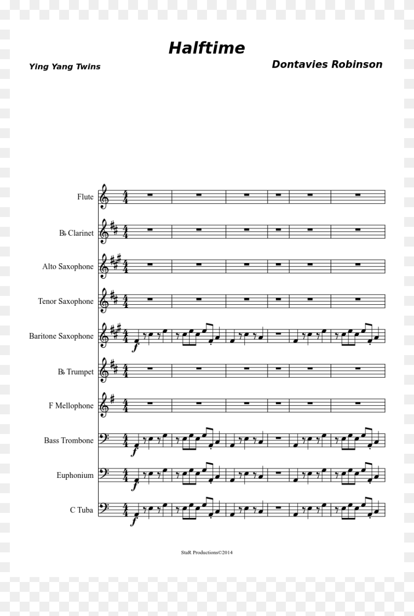 Halftime Sheet Music Composed By Dontavies Robinson Tale Of Six