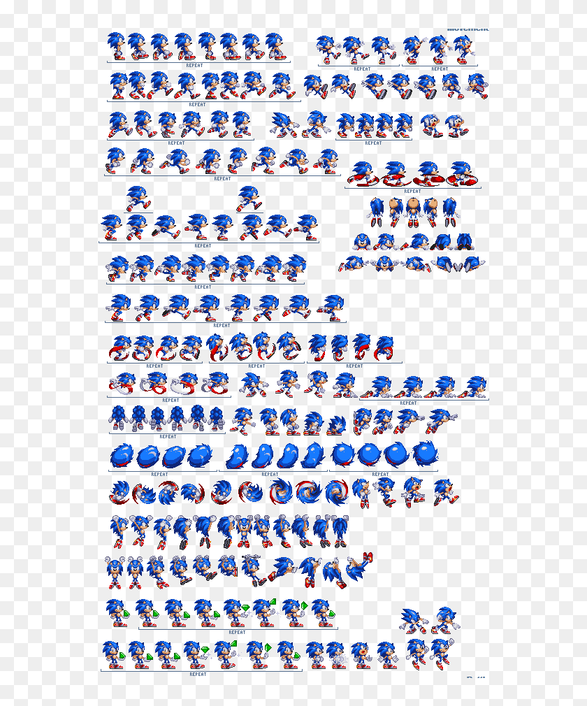 Posted By Dr0sik At - Sonic Animation Sprite Sheet, HD Png