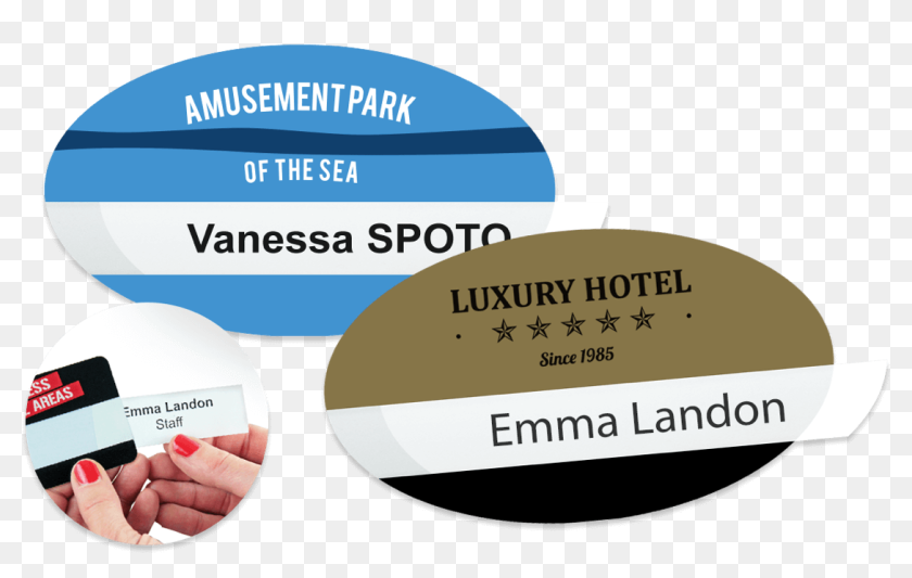 Reusable Selfit® Single Line Name Badges, 70 X 40 Mm, Badge