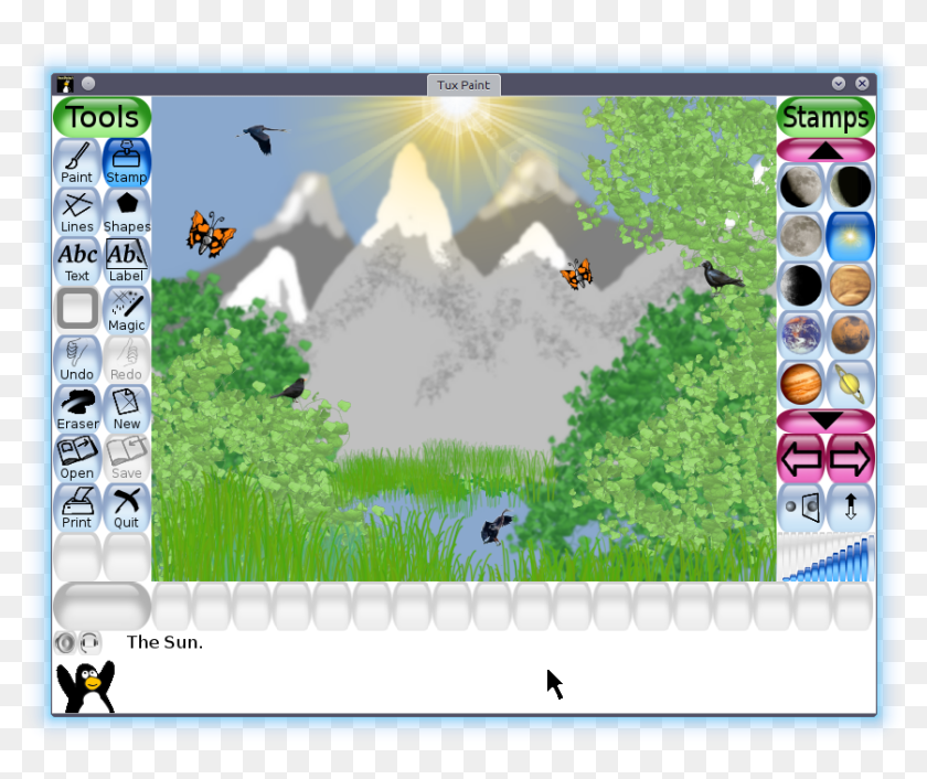 Made In Usa Stamp Png , Png Download Tux Paint, Transparent Png 859x682 (6737381) PinPng