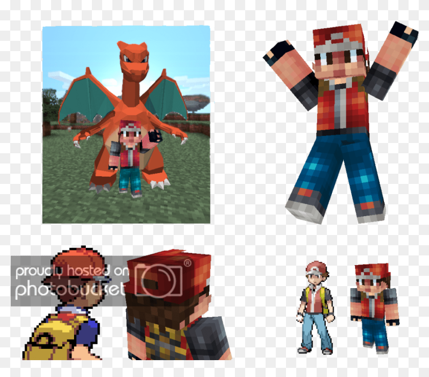 Red - Pokemon Trainer Contest Minecraft Skin Illustration Png