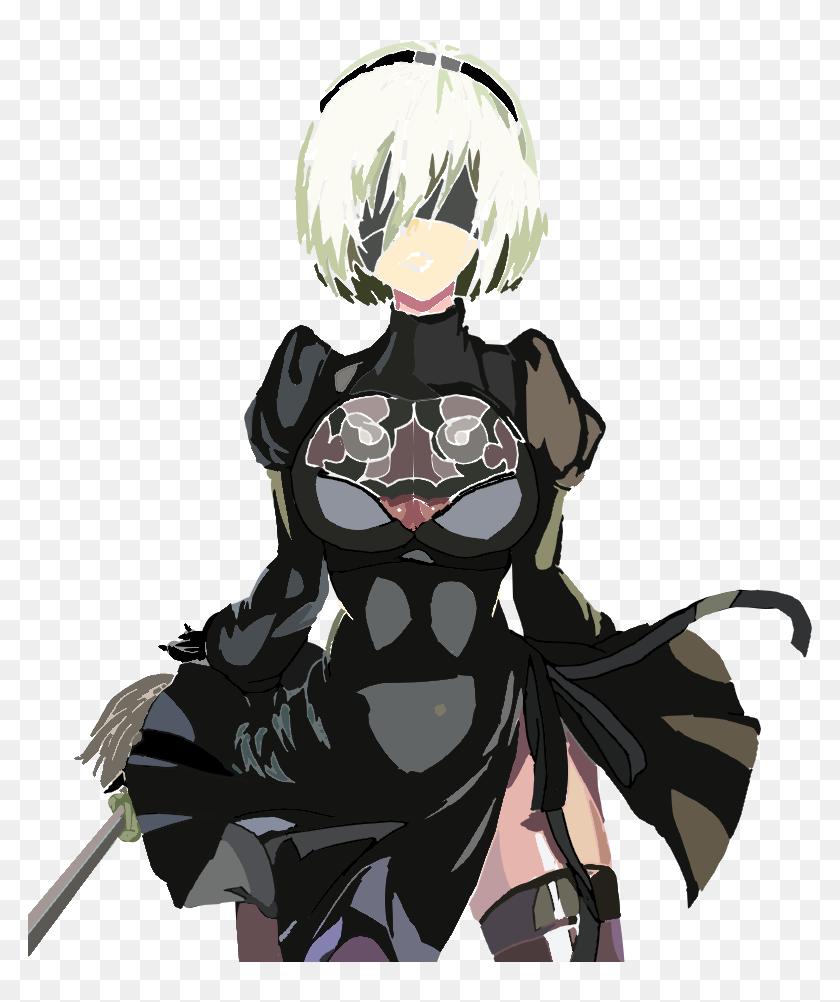2b - Anime, HD Png Download - 814x982 (#6773611) - PinPng