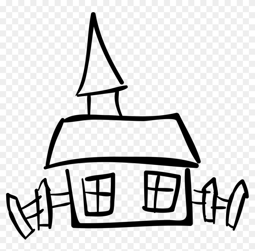 House Hand Drawn Building Comments Drawing Stick Figure House, HD Png