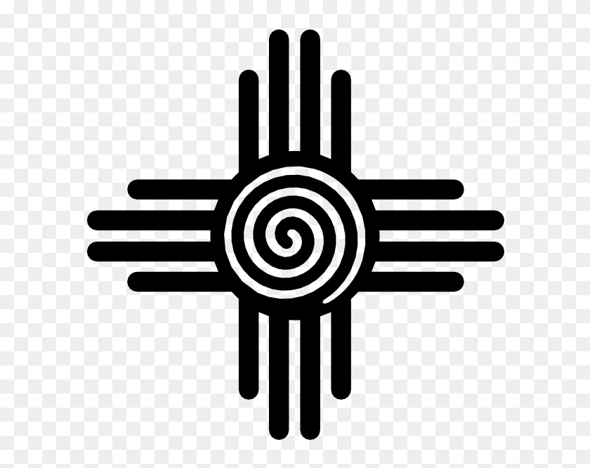 Zia Pueblo Zia People Solar Symbol Navajo - New Mexico Flag Png, Transparen...