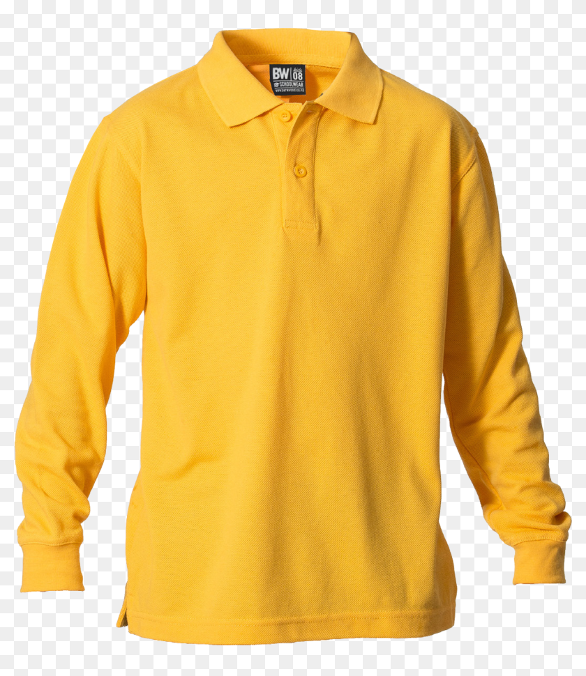 yellow polo long sleeve
