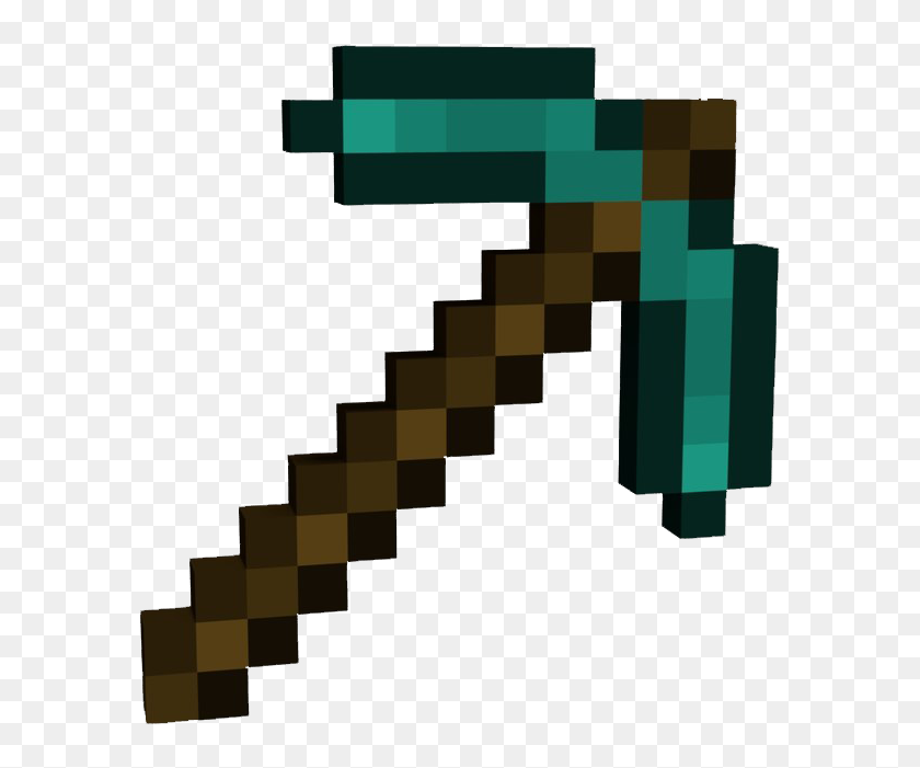 Mincraft Diamond Pickaxe Png Image Minecraft Diamond Pickaxe Png, Transparent Png 585x621