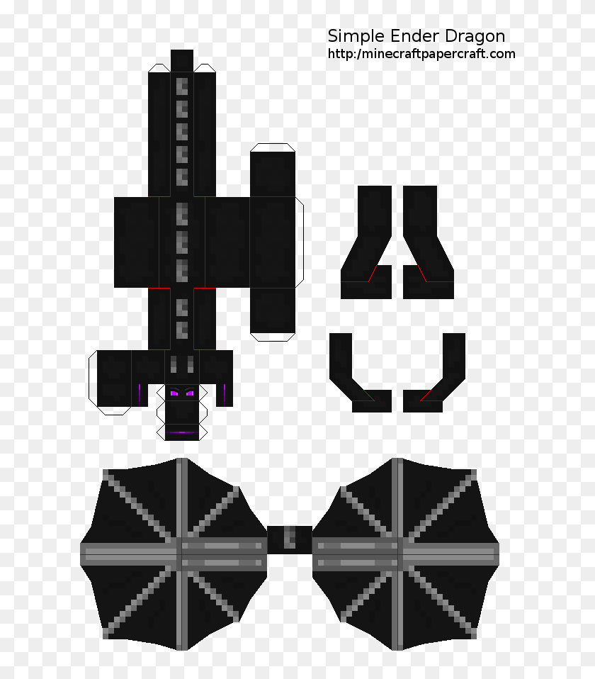 Minecraft Ender Dragon Skin Coloring Pages - 2 Free Coloring