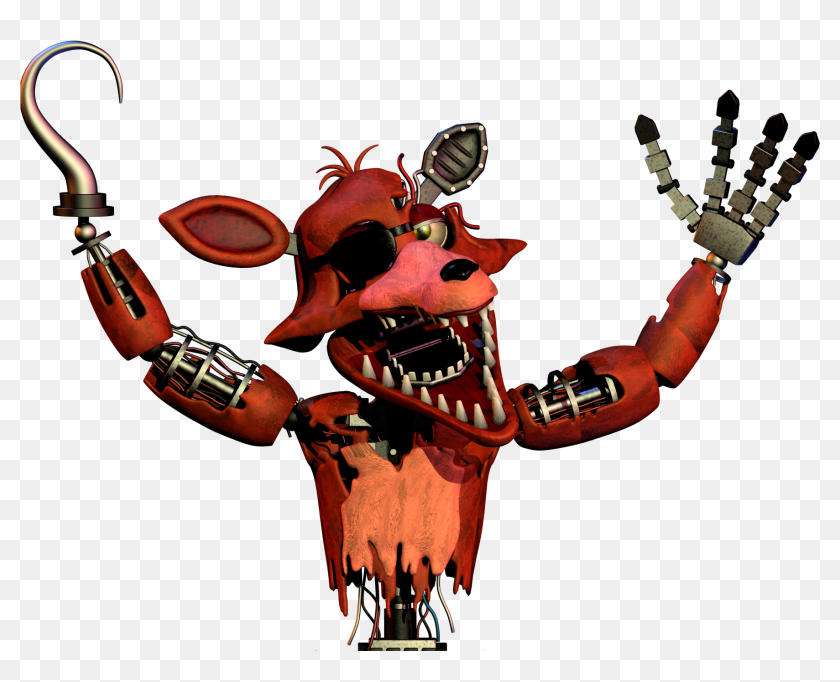 Withered Foxy And withered Chika, Suprise Kiss transparent background PNG  clipart