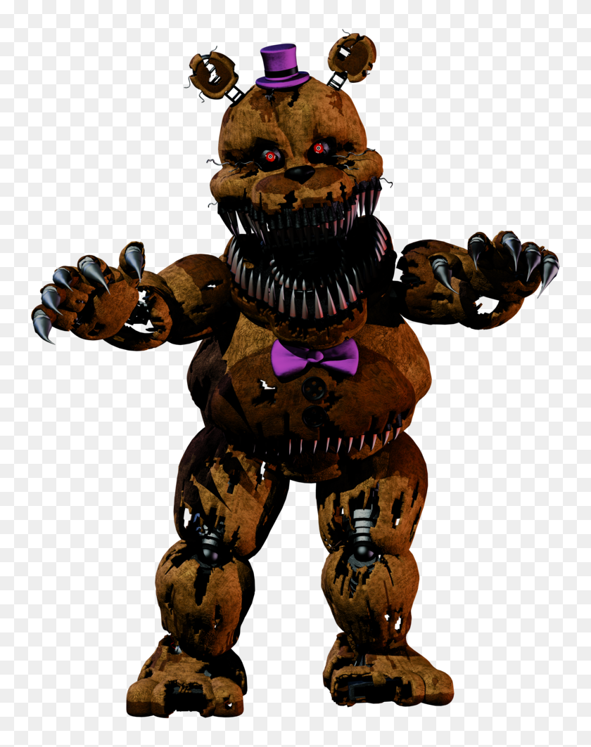 Nightmare Withered Freddy - Fnaf Nightmare Chica Png, Transparent