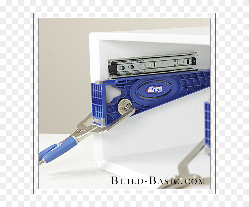 How To Use A Kreg Drawer Slide Jig By Build Basic Step Gadget, HD Png