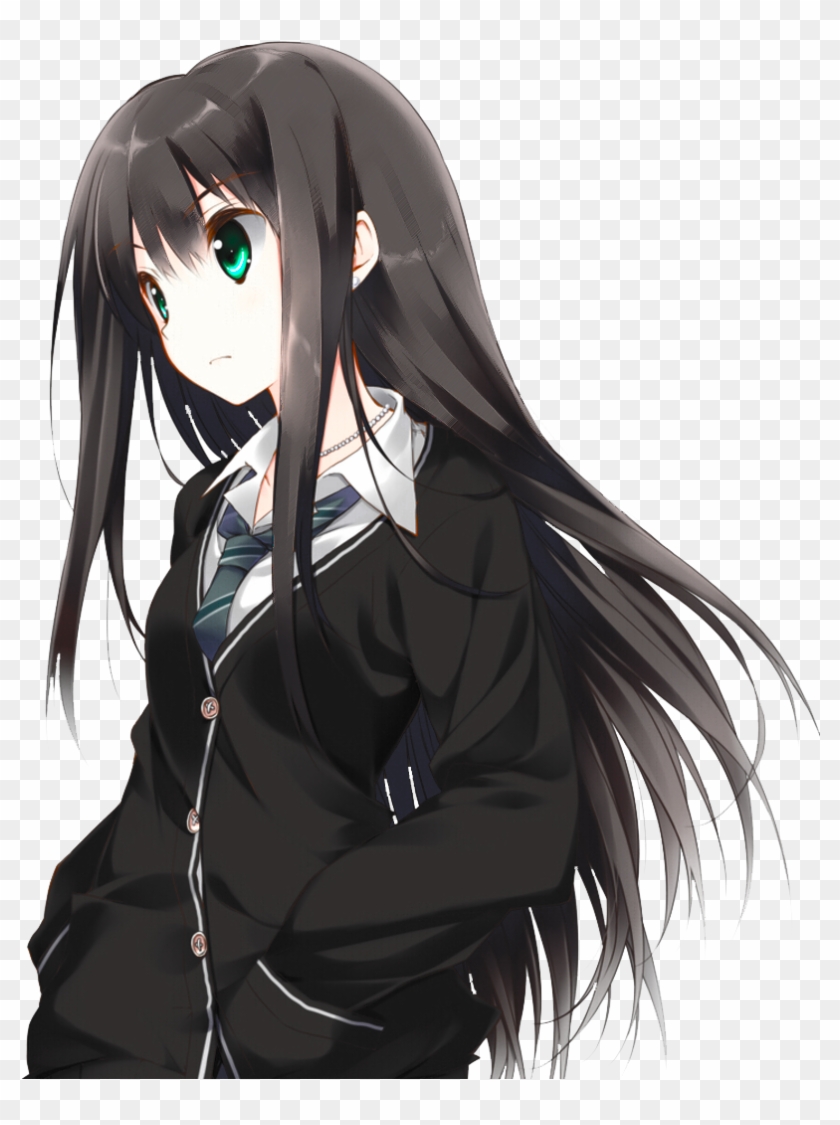 Anime Girl White Hair Blue Eyes - Anime Girl Transparent Background, HD ...