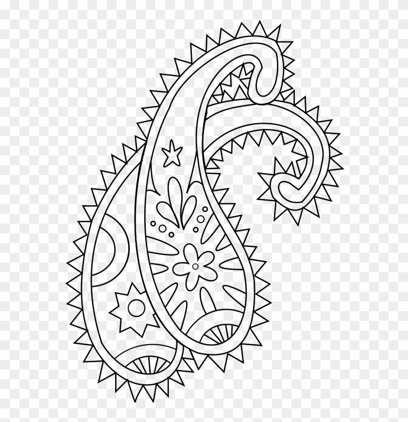 Simple Paisley Coloring Page Coloring Pages