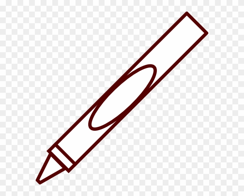 Drawing Crayon Line Drawing Of A Crayon, HD Png Download 594x596