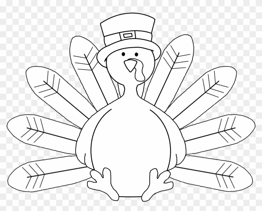 28 Collection Of Large Thanksgiving Turkey Clipart Turkey Feather Clipart Black And White Hd