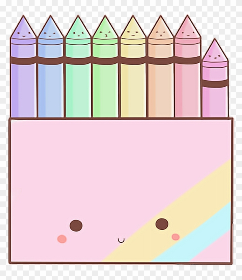 Colors Crayons Kawaii Tierno Lindo Colorful Colorido - Kawaii Crayons Png,  Transparent Png - 1024x1052 (#91075) - PinPng