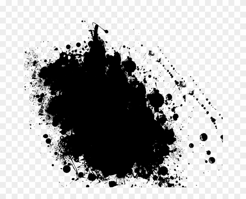 Black Paint Splash Vector - Black Paint Splatter Transparent Png, Png ...